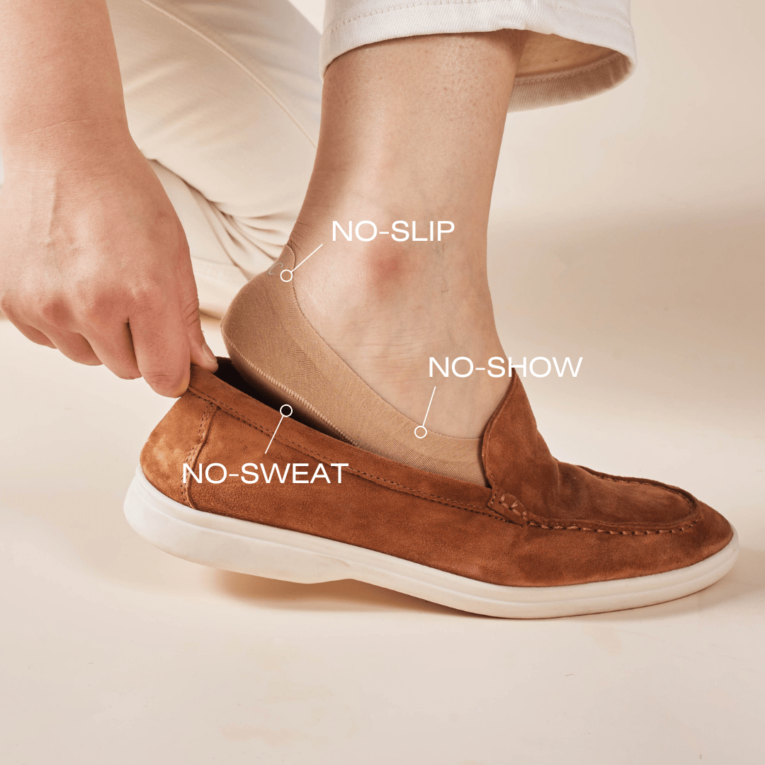 Unisex Cotton No Show Socks 5-Pack | Almond Beige